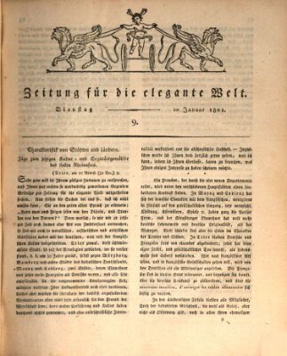 Zeitung für die elegante Welt Dienstag 20. Januar 1801