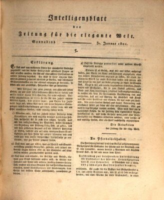 Zeitung für die elegante Welt Samstag 31. Januar 1801