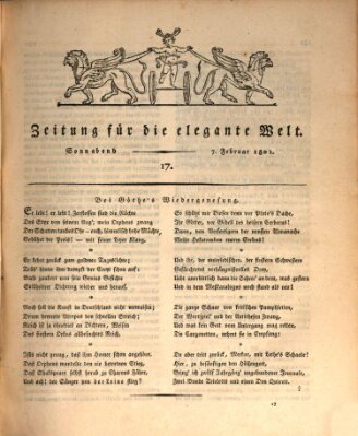 Zeitung für die elegante Welt Samstag 7. Februar 1801