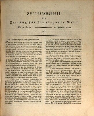 Zeitung für die elegante Welt Samstag 14. Februar 1801