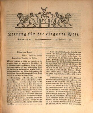 Zeitung für die elegante Welt Donnerstag 19. Februar 1801