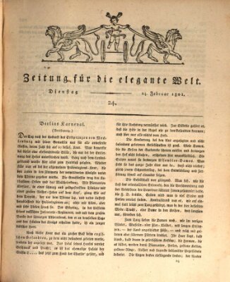 Zeitung für die elegante Welt Dienstag 24. Februar 1801