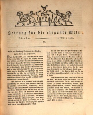 Zeitung für die elegante Welt Dienstag 10. März 1801