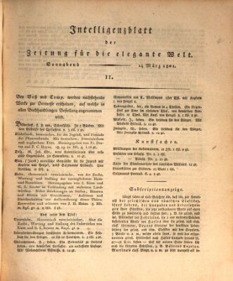 Zeitung für die elegante Welt Samstag 14. März 1801