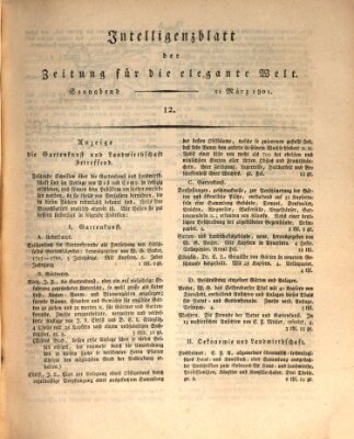 Zeitung für die elegante Welt Samstag 21. März 1801