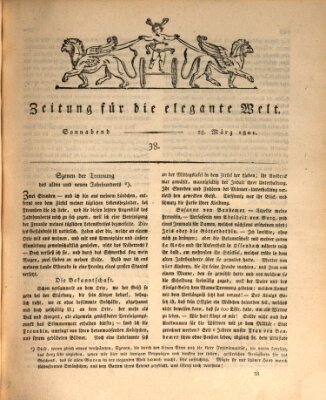 Zeitung für die elegante Welt Samstag 28. März 1801