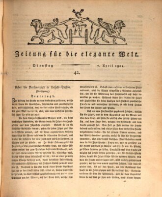 Zeitung für die elegante Welt Dienstag 7. April 1801