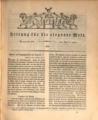 Zeitung für die elegante Welt Samstag 11. April 1801