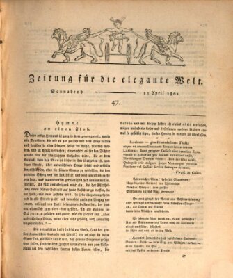 Zeitung für die elegante Welt Samstag 18. April 1801