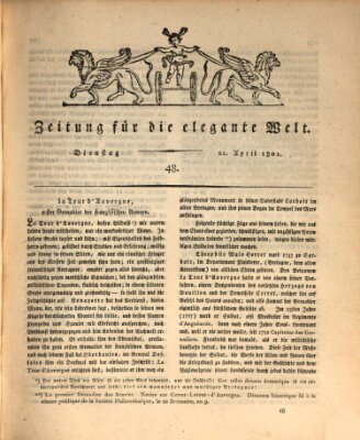 Zeitung für die elegante Welt Dienstag 21. April 1801