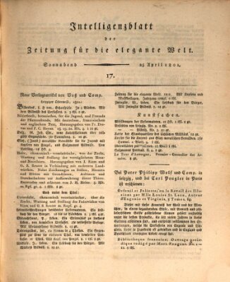 Zeitung für die elegante Welt Samstag 25. April 1801