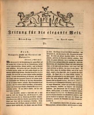 Zeitung für die elegante Welt Dienstag 28. April 1801