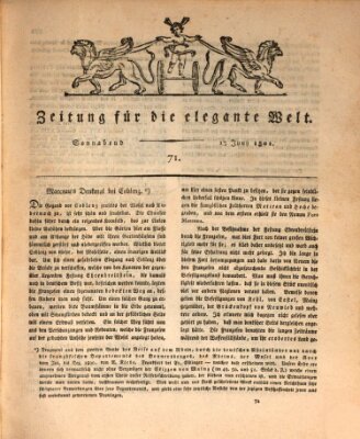 Zeitung für die elegante Welt Samstag 13. Juni 1801