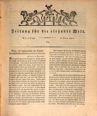 Zeitung für die elegante Welt Dienstag 16. Juni 1801