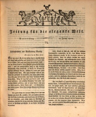 Zeitung für die elegante Welt Donnerstag 18. Juni 1801