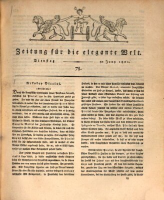 Zeitung für die elegante Welt Dienstag 30. Juni 1801