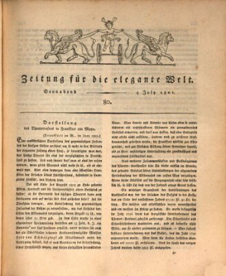 Zeitung für die elegante Welt Samstag 4. Juli 1801