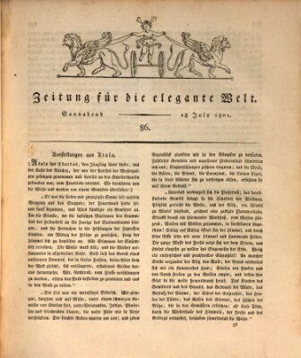 Zeitung für die elegante Welt Samstag 18. Juli 1801