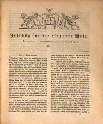 Zeitung für die elegante Welt Dienstag 11. August 1801