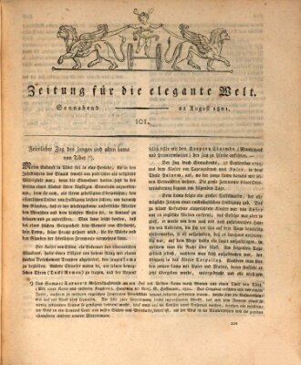 Zeitung für die elegante Welt Samstag 22. August 1801