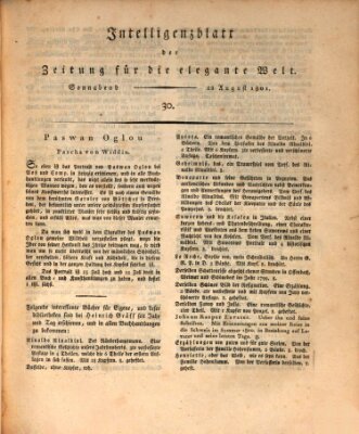 Zeitung für die elegante Welt Samstag 22. August 1801