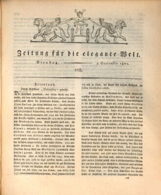 Zeitung für die elegante Welt Dienstag 8. September 1801