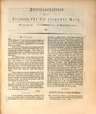 Zeitung für die elegante Welt Samstag 12. September 1801