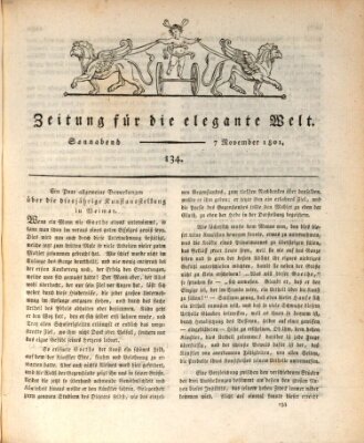 Zeitung für die elegante Welt Samstag 7. November 1801