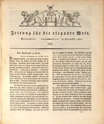 Zeitung für die elegante Welt Samstag 28. November 1801