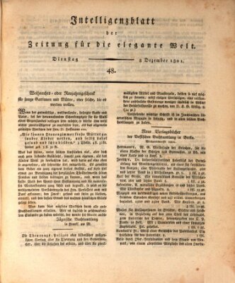 Zeitung für die elegante Welt Dienstag 8. Dezember 1801