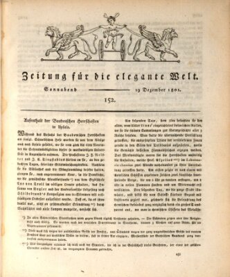 Zeitung für die elegante Welt Samstag 19. Dezember 1801