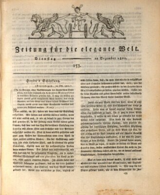 Zeitung für die elegante Welt Dienstag 22. Dezember 1801