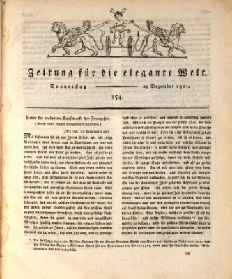 Zeitung für die elegante Welt Donnerstag 24. Dezember 1801