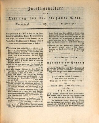 Zeitung für die elegante Welt Samstag 12. Juni 1802