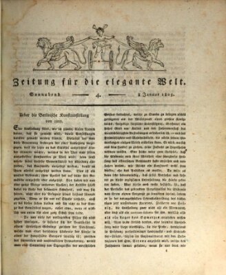 Zeitung für die elegante Welt Samstag 8. Januar 1803