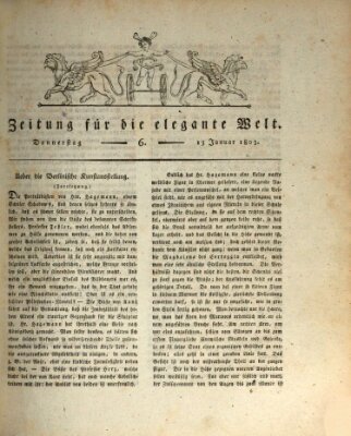 Zeitung für die elegante Welt Donnerstag 13. Januar 1803