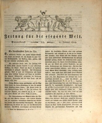 Zeitung für die elegante Welt Samstag 22. Januar 1803