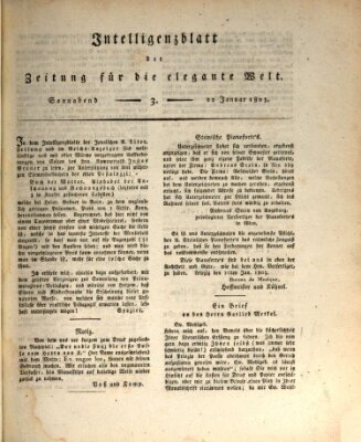 Zeitung für die elegante Welt Samstag 22. Januar 1803