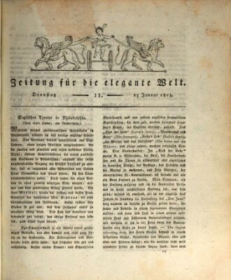 Zeitung für die elegante Welt Dienstag 25. Januar 1803