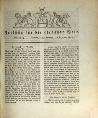 Zeitung für die elegante Welt Dienstag 8. Februar 1803