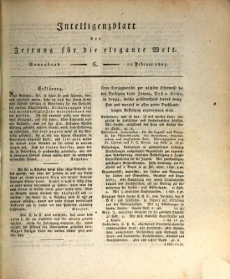 Zeitung für die elegante Welt Samstag 12. Februar 1803