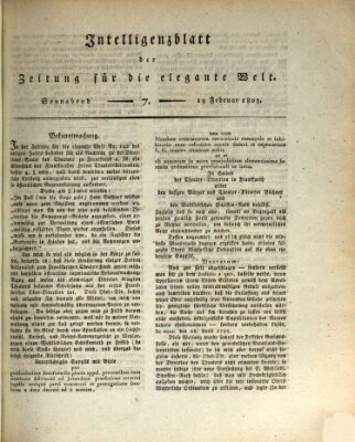 Zeitung für die elegante Welt Samstag 19. Februar 1803