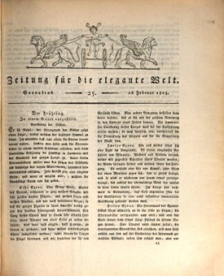 Zeitung für die elegante Welt Samstag 26. Februar 1803