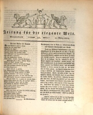 Zeitung für die elegante Welt Samstag 12. März 1803