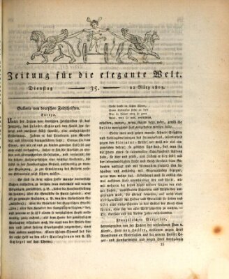 Zeitung für die elegante Welt Dienstag 22. März 1803