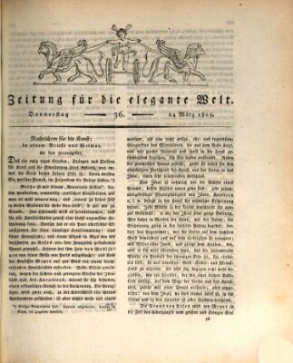 Zeitung für die elegante Welt Donnerstag 24. März 1803