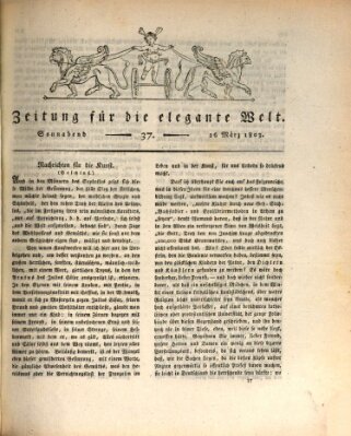 Zeitung für die elegante Welt Samstag 26. März 1803