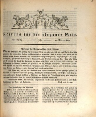 Zeitung für die elegante Welt Dienstag 29. März 1803