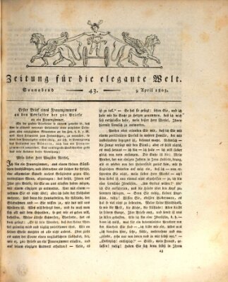 Zeitung für die elegante Welt Samstag 9. April 1803