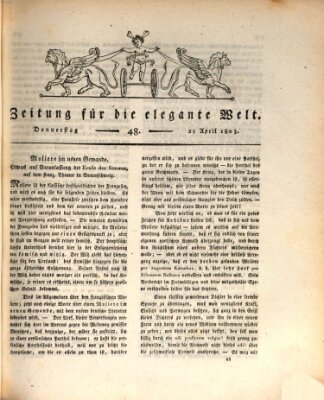 Zeitung für die elegante Welt Donnerstag 21. April 1803